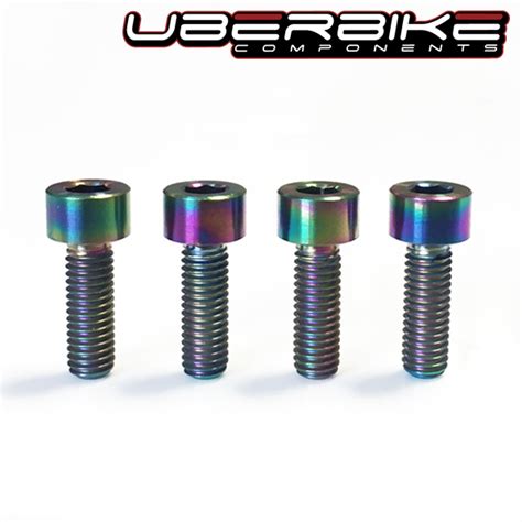 Uberbike M5X15 Avid Titanium Brake Lever Bolt Upgrade Kit Rainbow