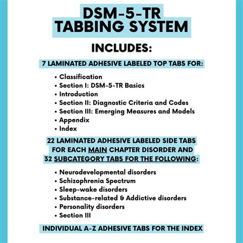 Tabbing System Dsm Tr Book Not Included Etsy