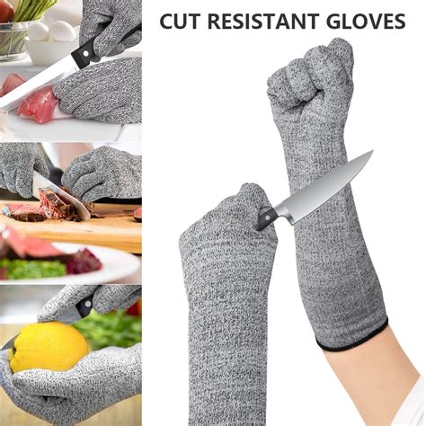 1 Pair Scratch Resistant Gloves High Quality Fiber Knit Sleeves For