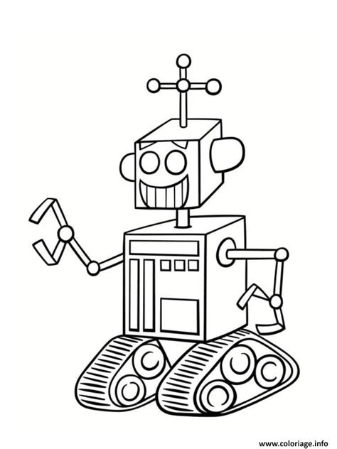 Coloriage Robot Transporteur Dessin Robot Imprimer