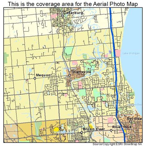 Aerial Photography Map of Mequon, WI Wisconsin