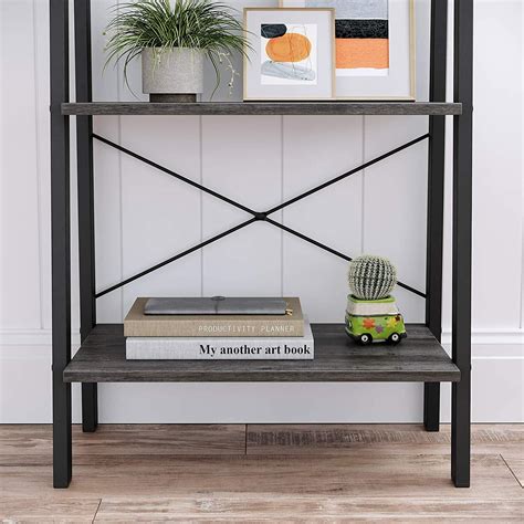 Alinru Ladder Shelf Tier Bookshelf Storage Rack Shelves Bathroom