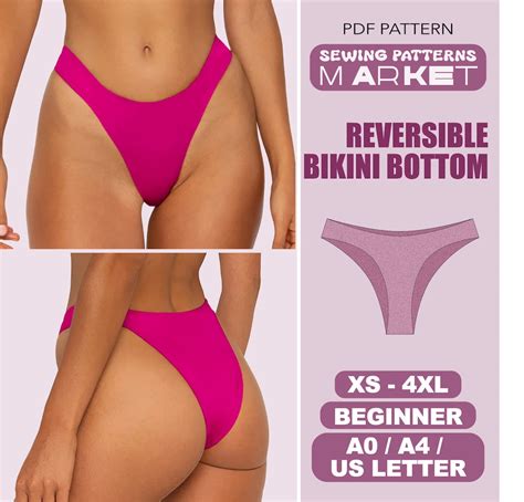 Bikini Pdf Sewing Pattern Beginner Size Xs Xl Plus Size Swimsuit