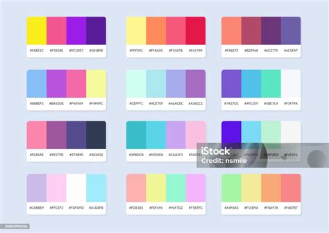 Pantone Colour Palette Catalog Samples In Rgb Hex Stock Illustration