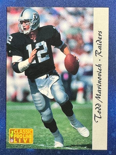 Todd Marinovich 1993 Classic Games Pro Line Live Football #132 Oakland