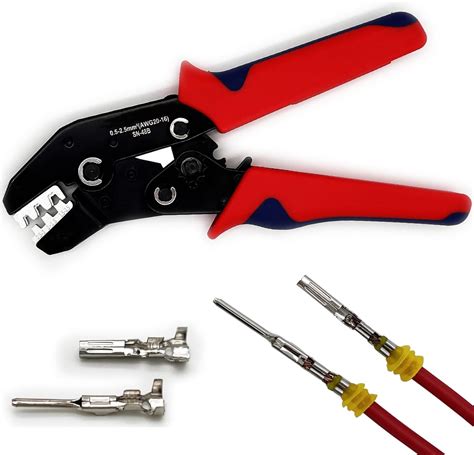 Glarks 486Pcs Wire Crimper Plier With Connector Set SN 28B Ratchet