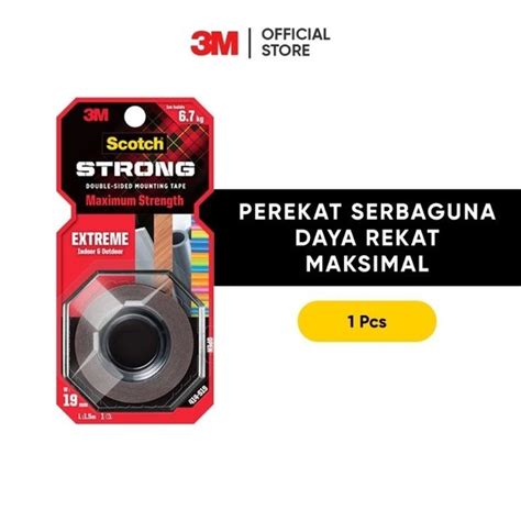 Jual M Scotch Strong Double Sided Mounting Tape Extreme Kg S