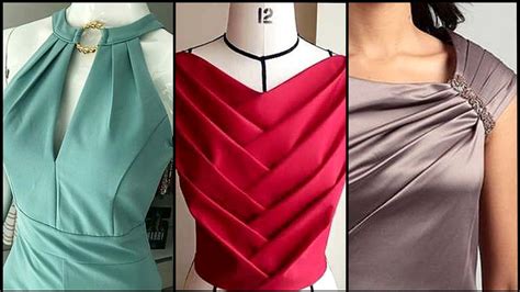 Gorgeous Neck Design For Blouses And Simple Maxi Party Wear Dresses