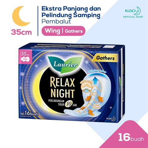 Jual Laurier Relax Night Pembalut Wanita Malam Panjang Cm Wing