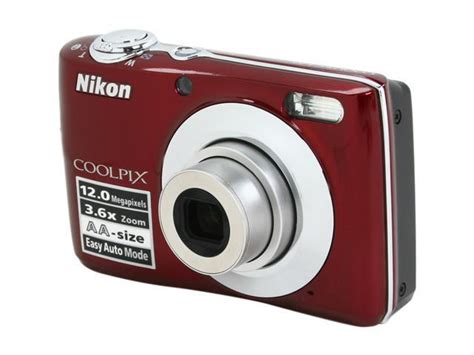 Nikon COOLPIX L22 Red 12.0 MP 3.6X Optical Zoom Digital Camera - Newegg.com