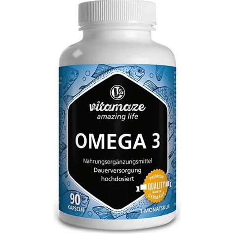 Omega 3 90 Capsules Vitamaze VitalAbo Online Shop Europe