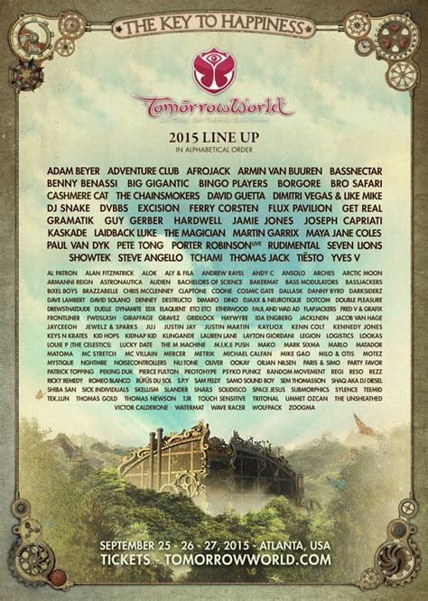 Tomorrowworld Releases Full 2015 Lineup Relentless Beats