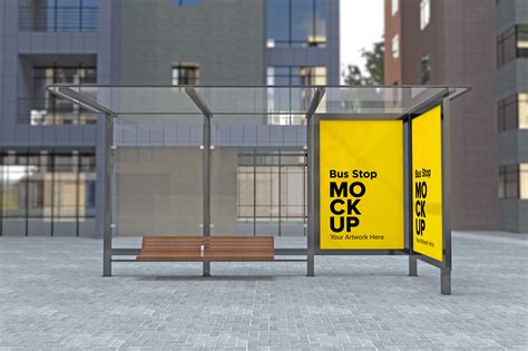 City Bus Stop Sign Mockup Graphic By Shahsoft · Creative Fabrica