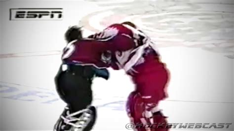 Colorado Avalanche Vs Detroit Red Wings Brawl Roy Vs Osgood April 1