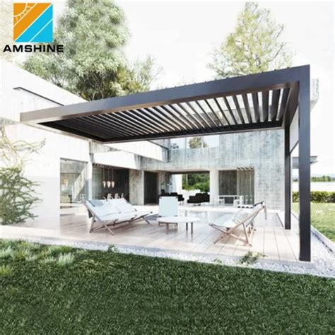 Customized Luxury Terrace Roof Design Waterproof Aluminium Louvered