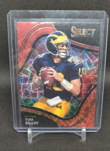 Tom Brady 2022 Panini Select Draft Picks Red Lazer Prizm 130 Michigan