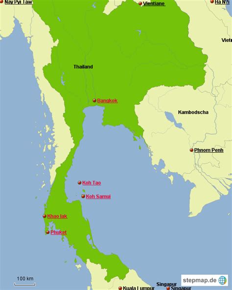 Stepmap Thailand1 Landkarte Für Thailand