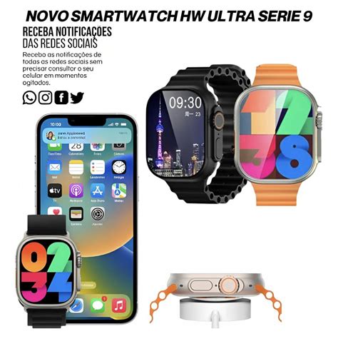 Smartwatch Hw Ultra Max Serie Full Amoled Nfc Luiz Eletronicos