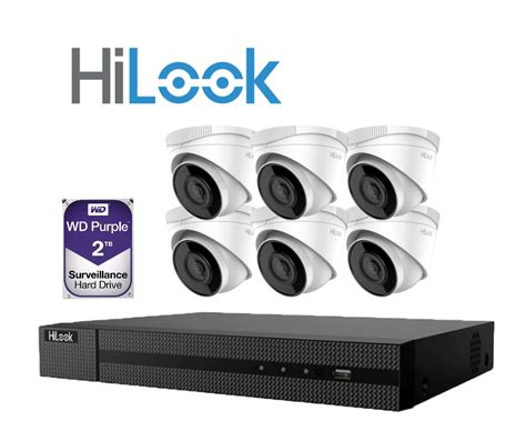 Hl 4mip6 Hilook 4mp Ip 8ch Kit 6 Cam 2tb Averfocus