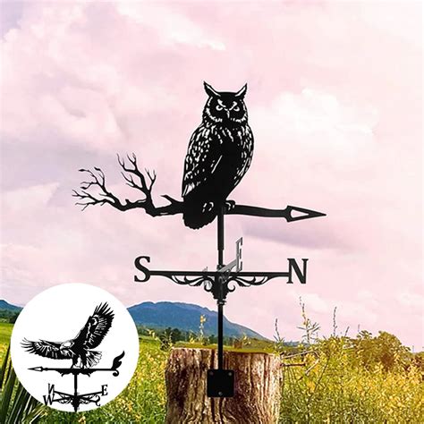 Metal Weather Vane Retro Wind Vane Direction Indicator Iron Weather