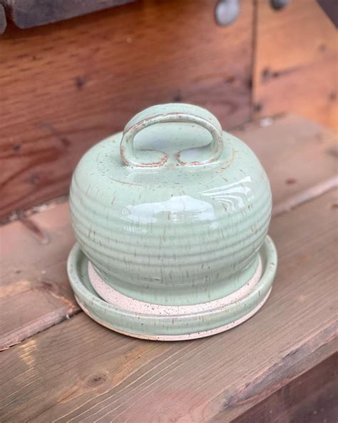 Butter Bell Butter Dish Speckle Glaze Brick Arts And Crafts