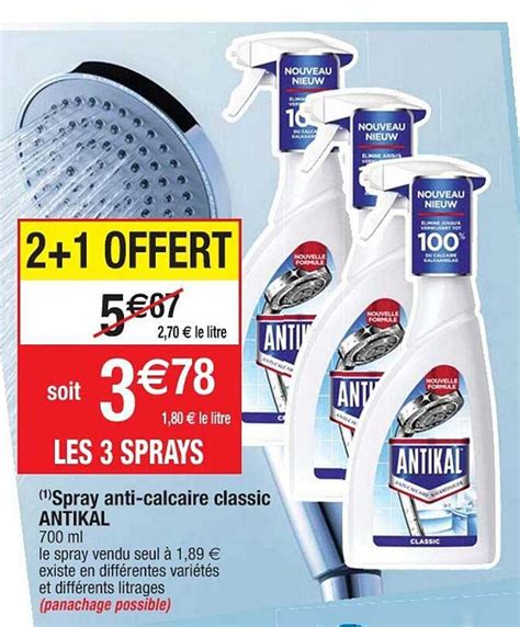 Promo Spray Anti Calcaire Classic Antikal Chez Cora Icatalogue Fr