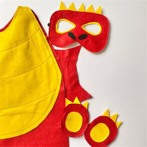 Kids Dragon Costume Dragon Dress Up Welsh Dragon Costume Etsy