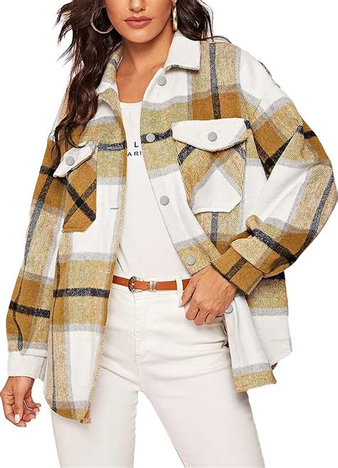 Amazonca Plaid Jacket For Women Clothing And Accessories