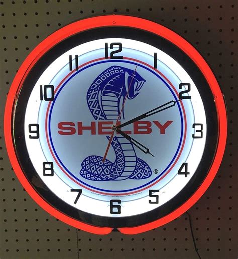 Chrome Clock Shelby Blue Cobra Snake Double Neon Futura