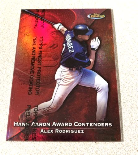 Topps Finest Hank Aaron Award Contenders Refractor Ha Alex