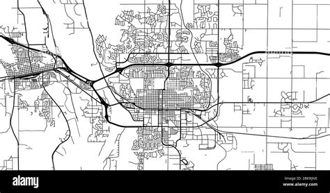 Editable Bismarck Nd City Map Illustrator Pdf Digital Vector Maps Images