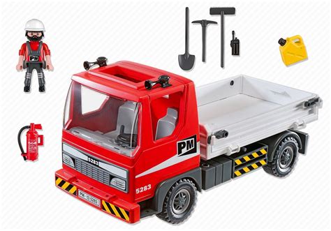 Playmobil City Action Pas Cher Camion Benne Avec Ouvrier