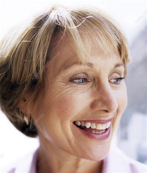 Smiling Woman Stock Image F001 2177 Science Photo Library