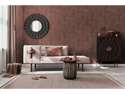 Holden Decor Khalili Macrame Wallpaper 65951 Maroon