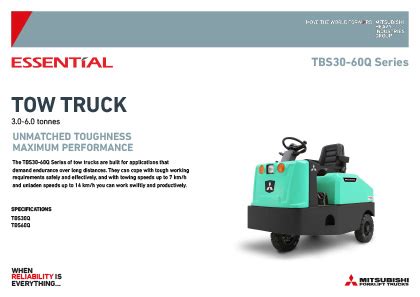 Essential Tow Trucks From Mitsubishi Forklift Trucks Mitsubishi