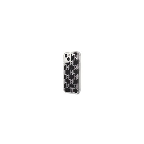 Karl Lagerfeld Iphone Plus Skal Liquid Glitter Monogram Svart