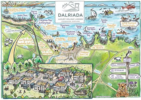 Dalriada Luxury Lodges, Scotland - Tanya March Illustrations | Tanya March Illustrations