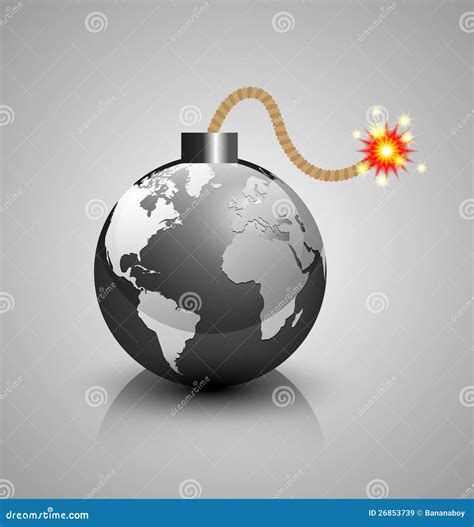 World Crisis Bomb Icon Stock Vector Illustration Of Anger 26853739