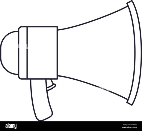 megaphone silhouette isolated icon Stock Vector Image & Art - Alamy