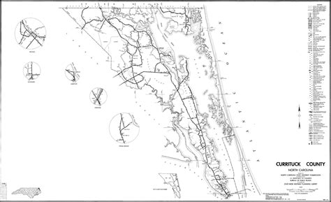 1962 Road Map of Currituck County, North Carolina