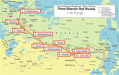 Trans Siberian Railway Route Map