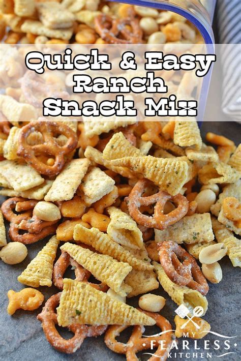 Quick And Easy Ranch Snack Mix From My Fearless Kitchen This Recipe For Quick And Easy Ranch Snack