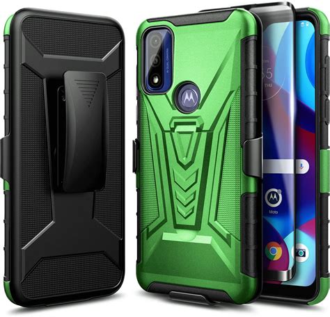 Nagebee Case For Motorola Moto G Pure 2021 With Tempered Glass Screen Protector Full Coverage