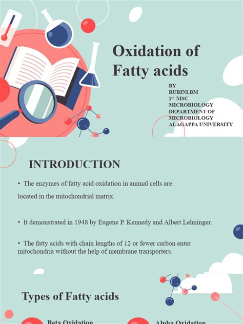 Oxidation of Fatty Acids | PDF