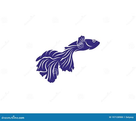 Betta Fish Vector Illustration Fighting Fish Logo Design Template