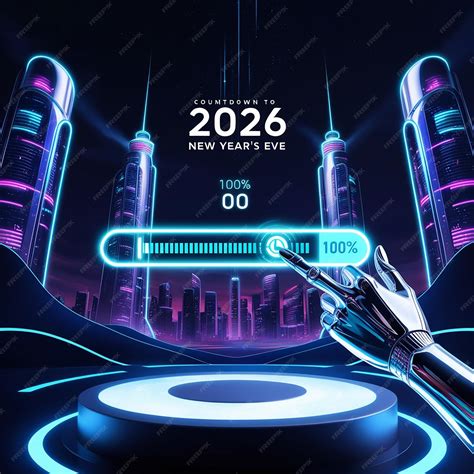 Countdown to 2026 a loading progress meter on New Years Eve turning the