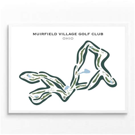 Muirfield Village Golf Club, OH Golf Course Map Layout, Golf Gift ...