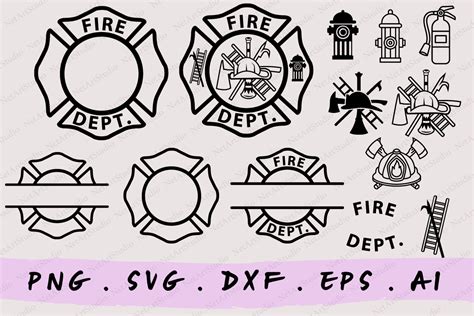 Fire Dept Svg Maltese Cross Svg Fire Graphic By Netartstudio