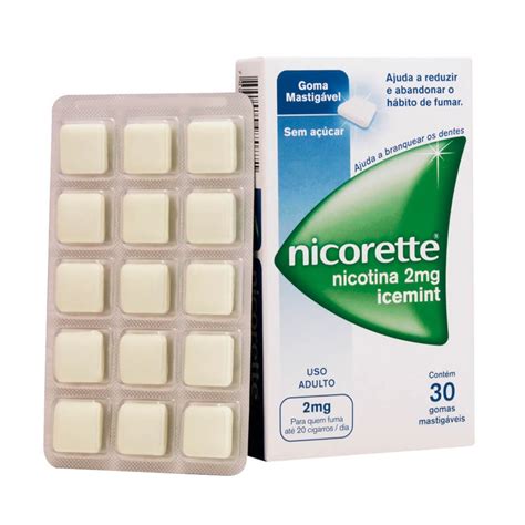 Chiclete Para Parar De Fumar - Goma para Parar de Fumar Nicorette Icemint 2mg com 30 unidades | Droga Raia