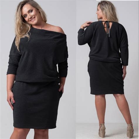 Sukienka WYSZCZUPLAJĄCA Plus Size Tuszująca Brzuszek 44 54 4XL 48